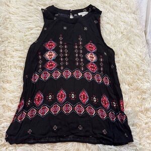 B73. Women’s Monteau brand Black Sleeveless Top‎ (L)